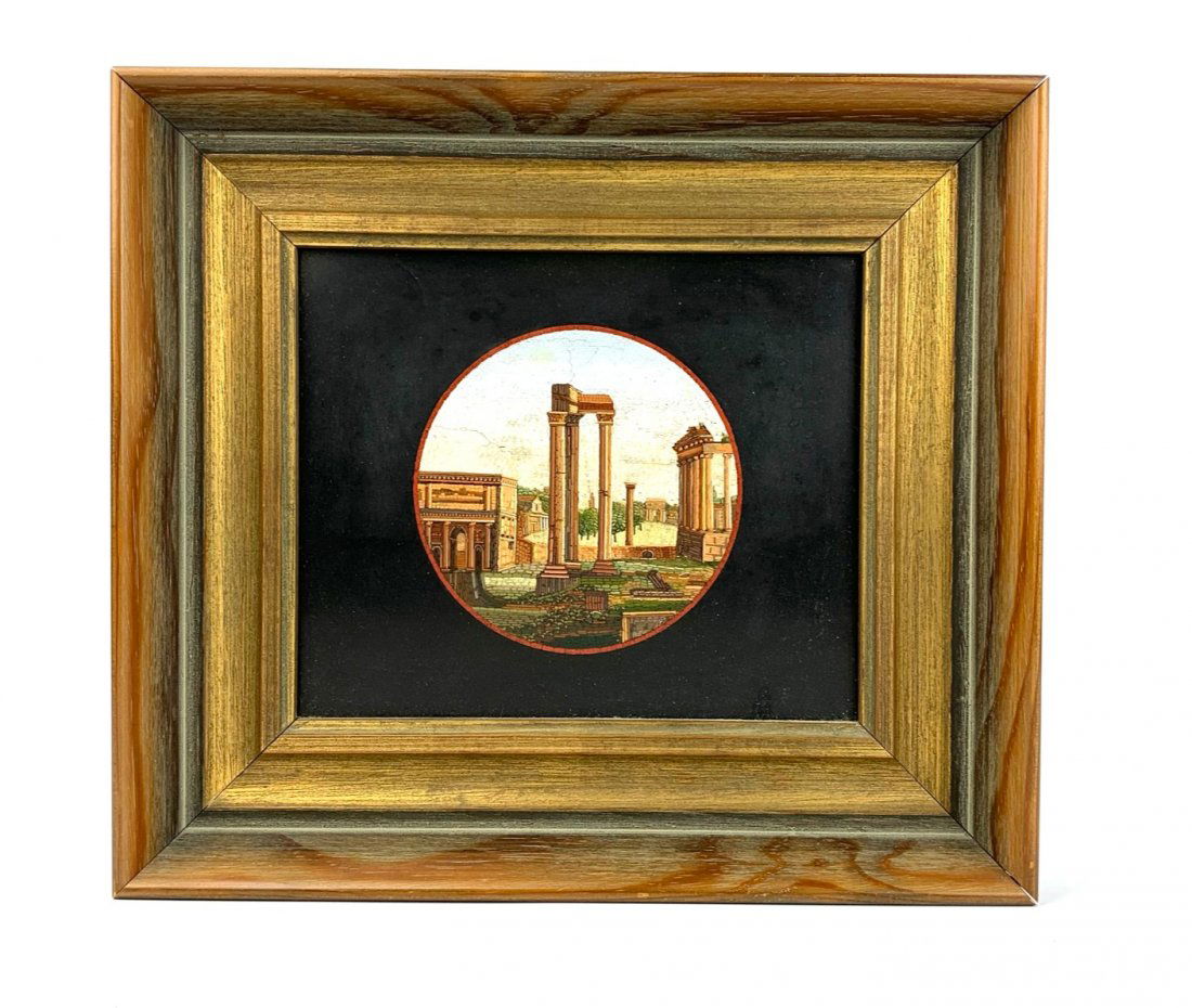 Italian Grand Tour Roman Forum Micro Mosaic Plaque (1 of 5)