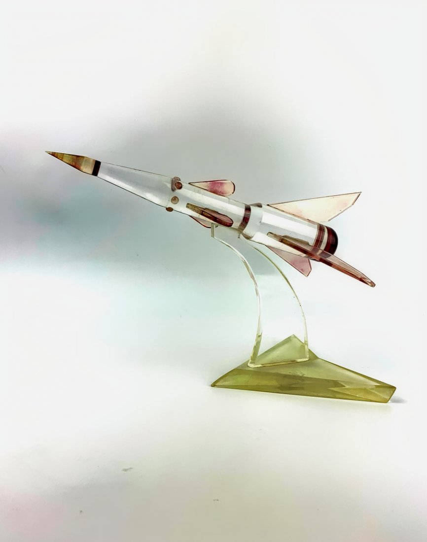 Mid Century Russian Lucite Rocket Model Space Age (1 of 4)