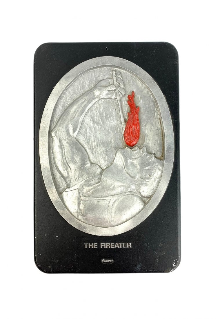 Cast Aluminum Fire Eater Insurance Advertising Plaque (1 of 5)