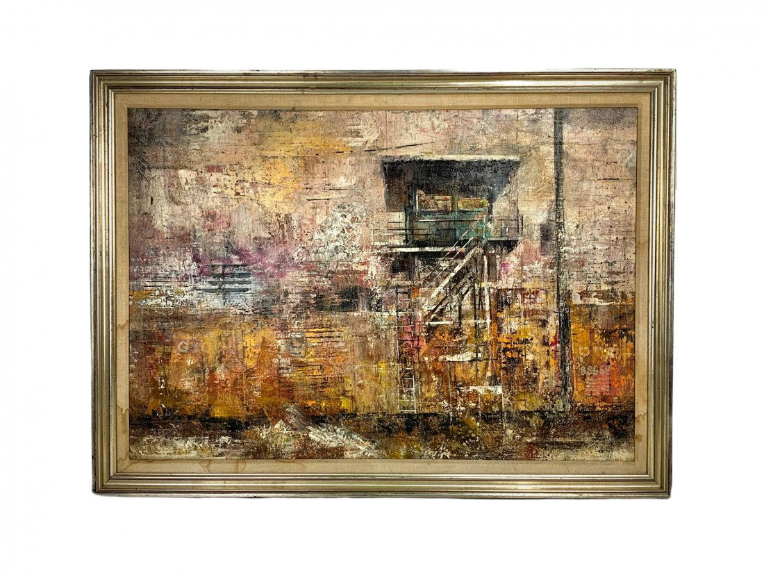 Hal Groat II Contemporary Modern Train Tower Painting (1 of 8)