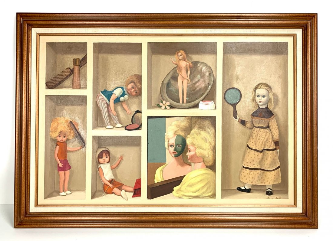 LAMAR BAKER (1908-1994) Vanity of the Dolls Painting (1 of 9)