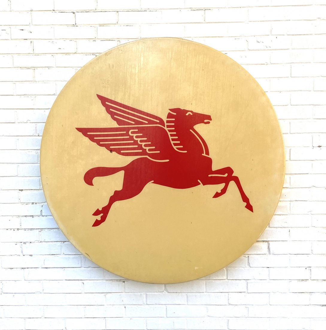 Large Mobil Oil Pegasus Gas Station Sign (1 of 6)