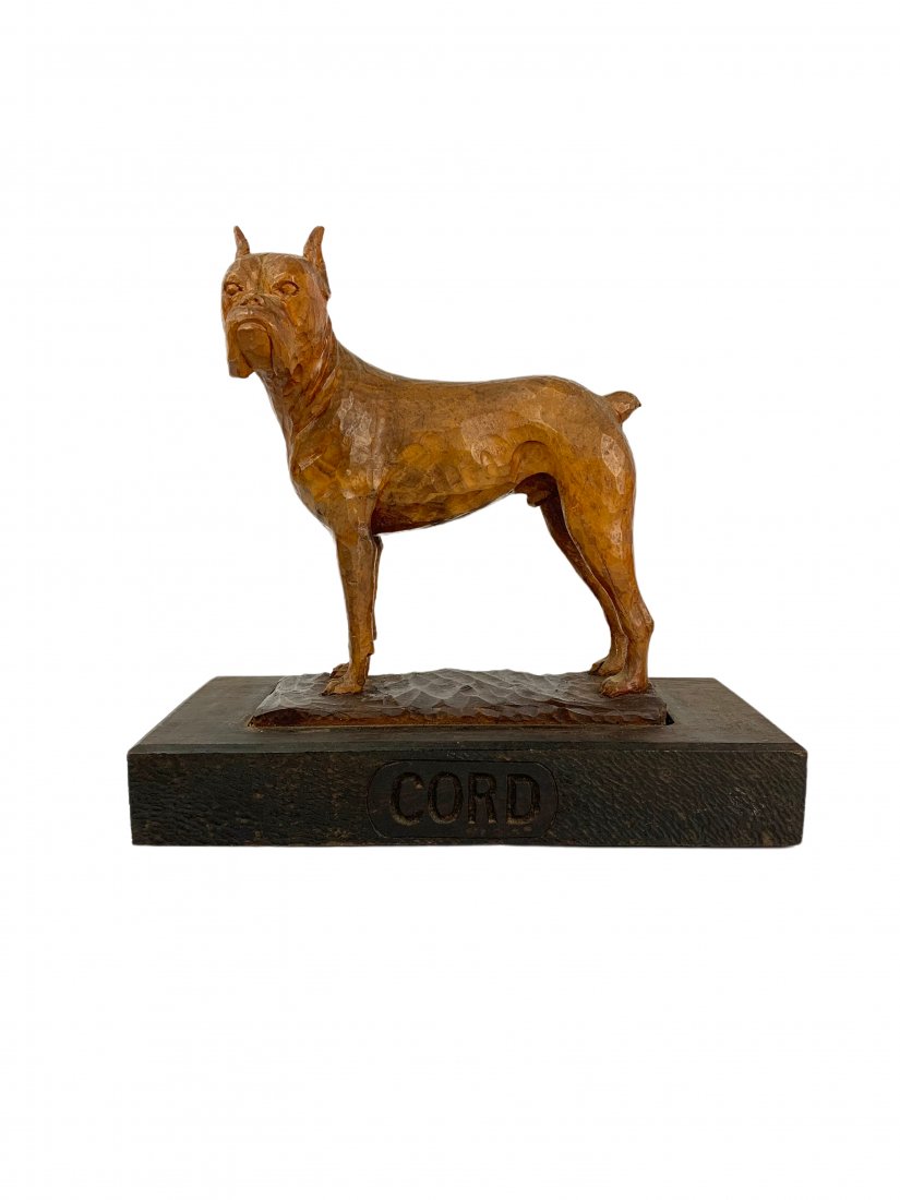 Detail Wood Carved Boxer Dog Sculpture (1 of 6)