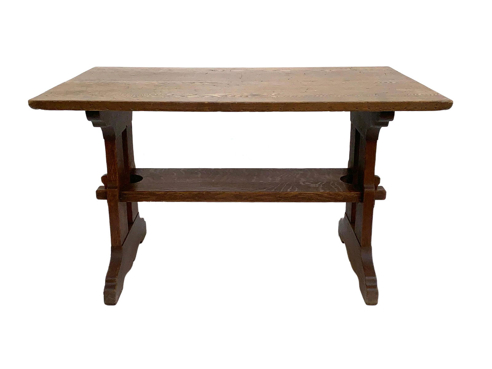 Gustav Stickley Arts & Crafts Oak Trestle Table (1 of 11)