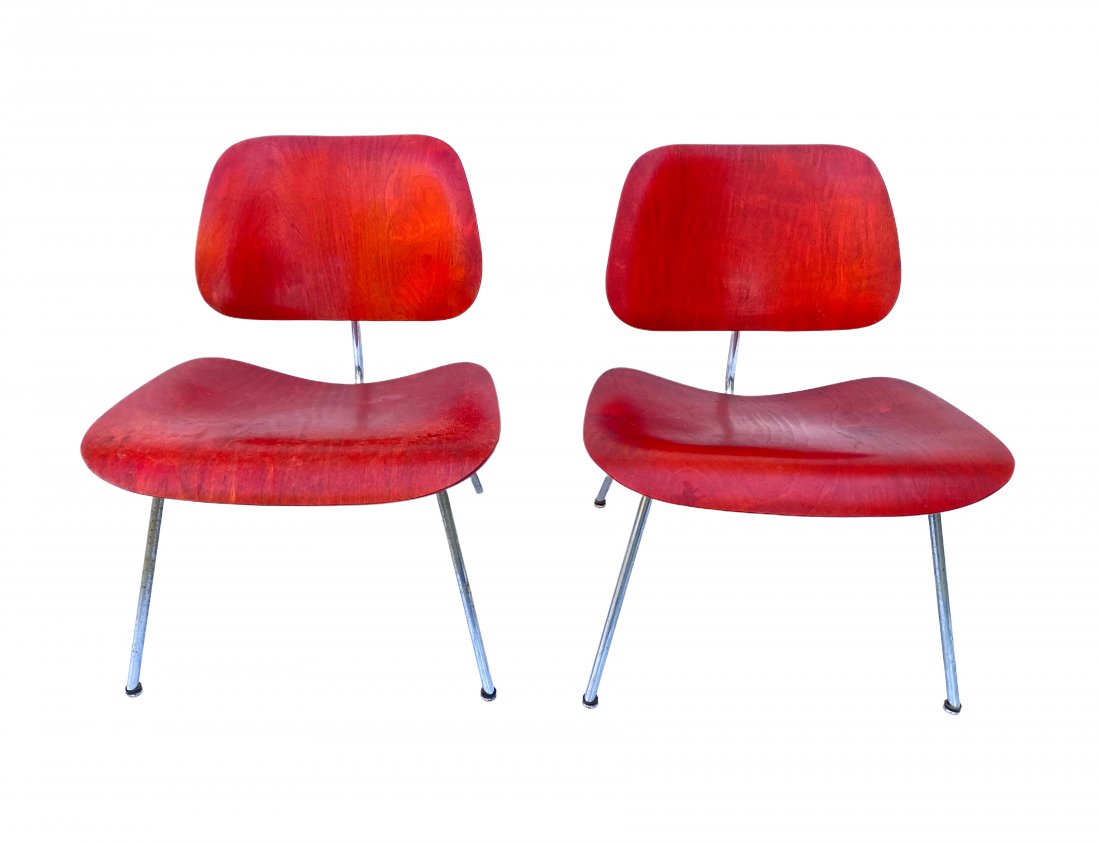 Early Eames Herman Miller Red LCM Chairs (1 of 7)