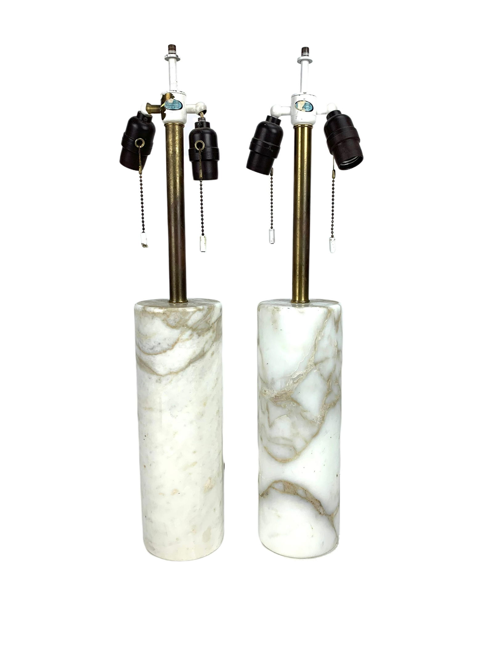 Walter Von Nessen Marble Table Lamp Pair (1 of 10)