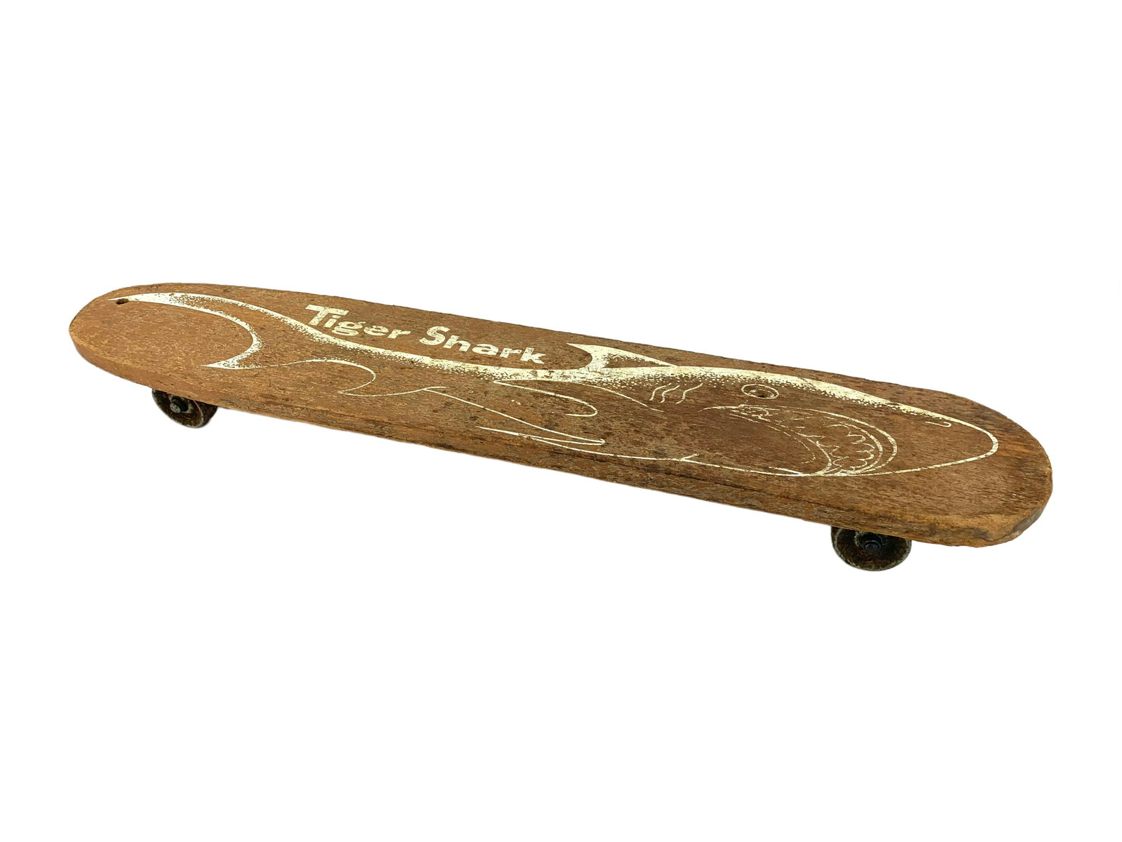 Vintage Nash Tiger Shark Wood Skateboard Vintage Nash Tiger Shark Wood Skateboard