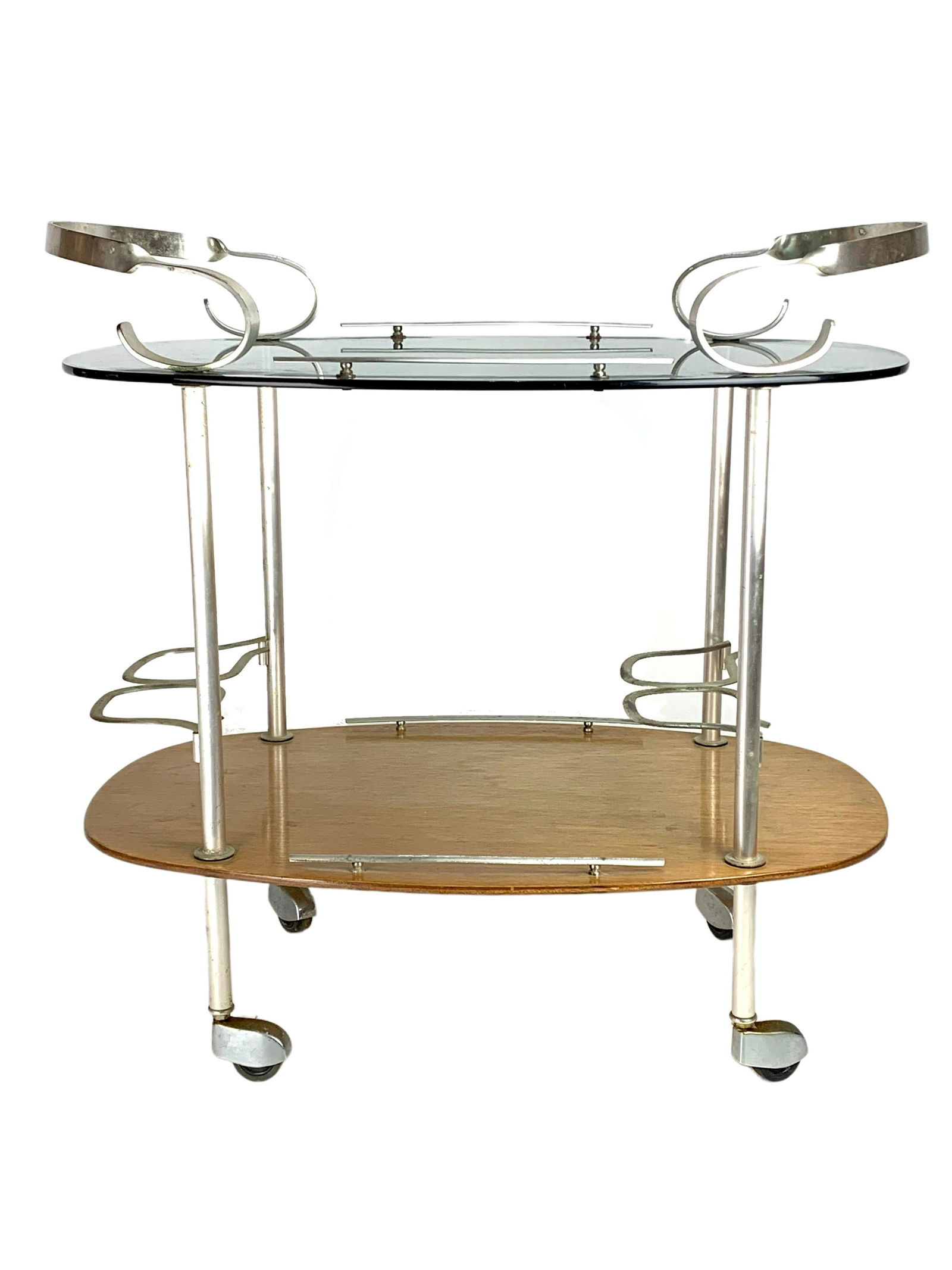 Fontana Arte Style Italian Sculptural Bar Cart (1 of 12)