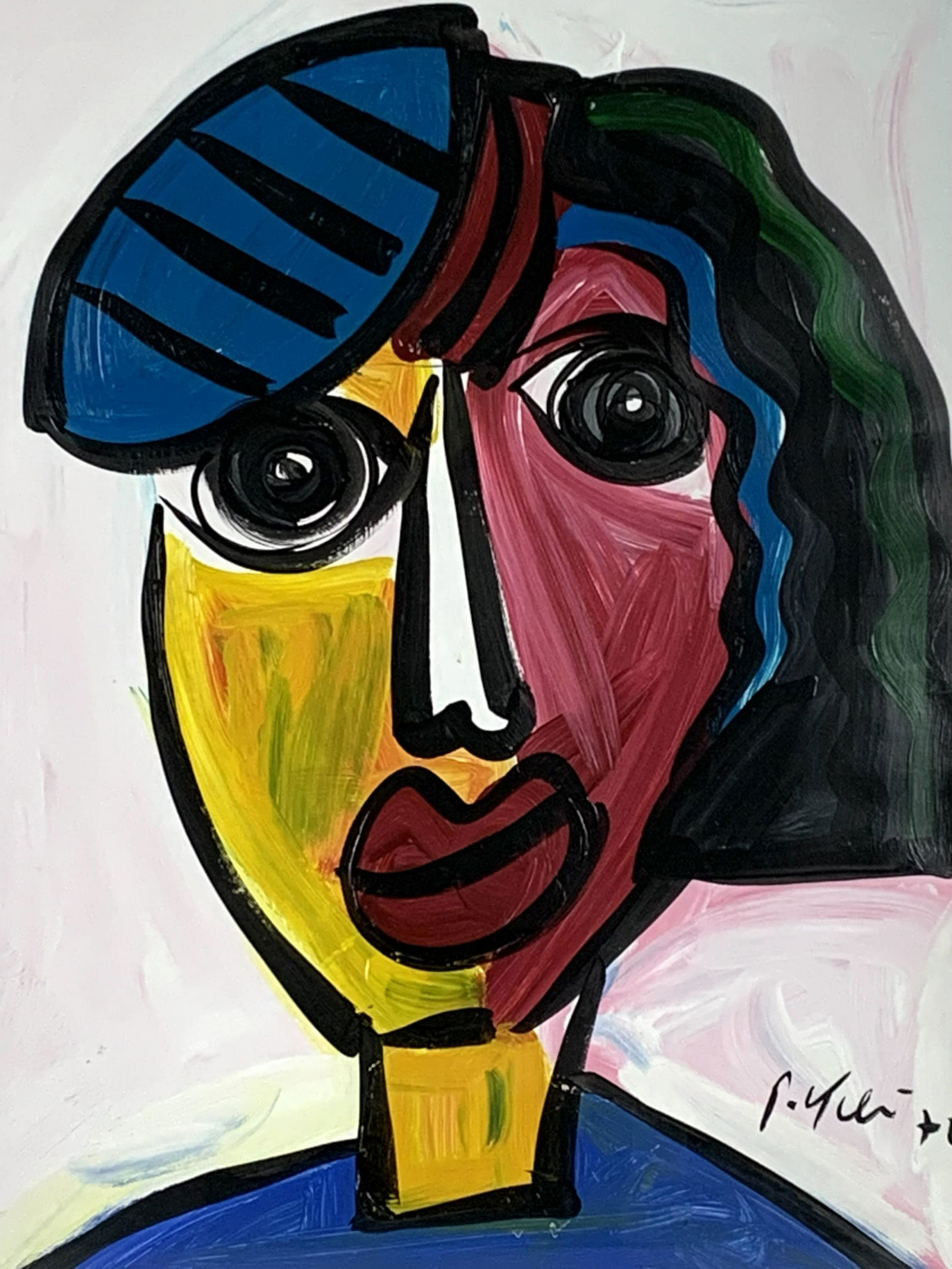 Peter Keil Abstract Woman with Hat Painting (1 of 6)