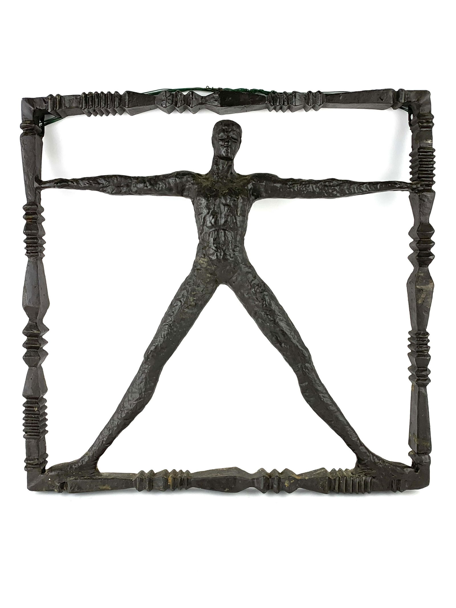 Giacometti Style Modern Cast Iron Figural Sculpture (1 of 7)