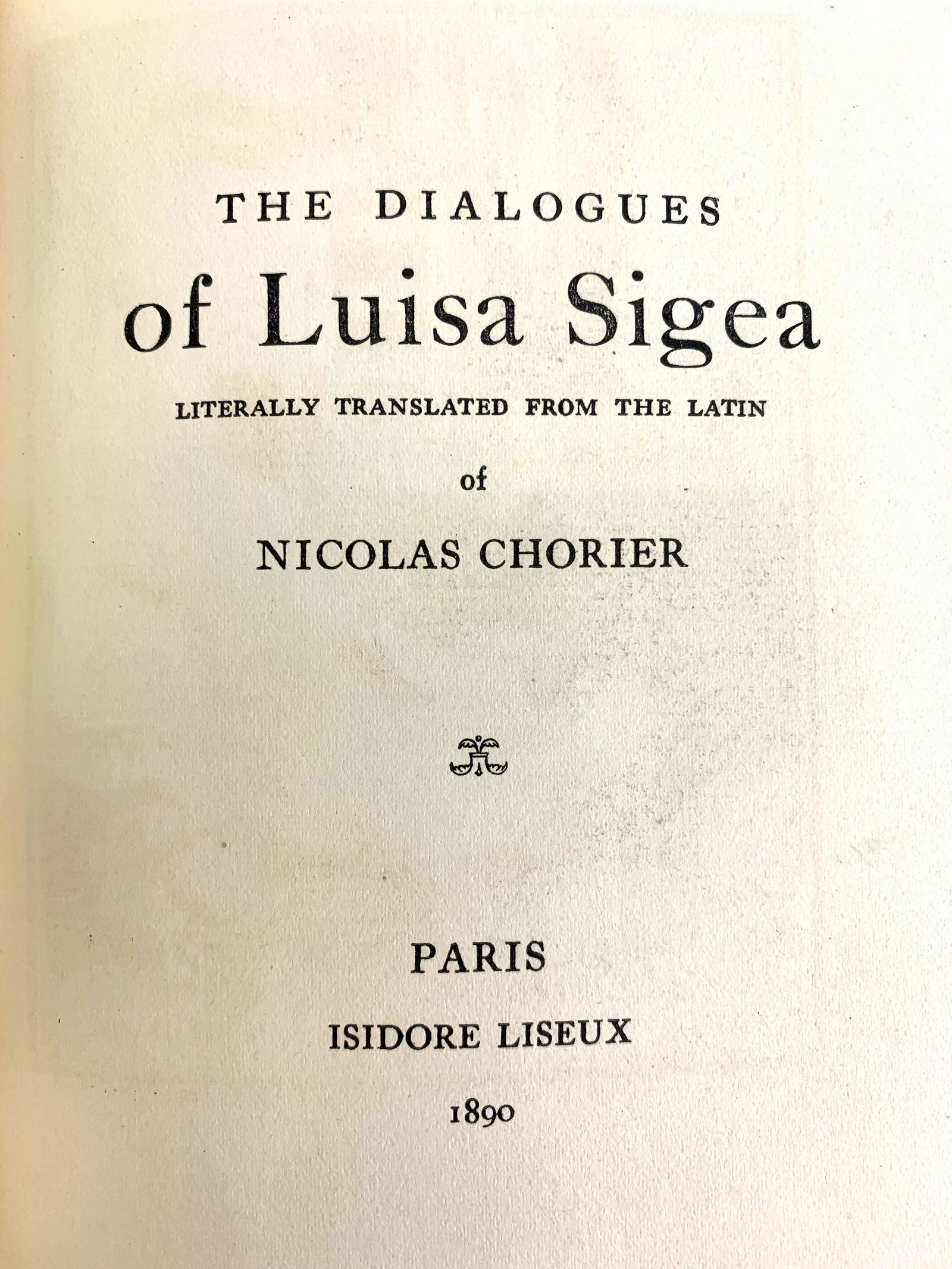 The Dialogues of Lusia Sigea 1890 Paris Erotica Book (1 of 9)