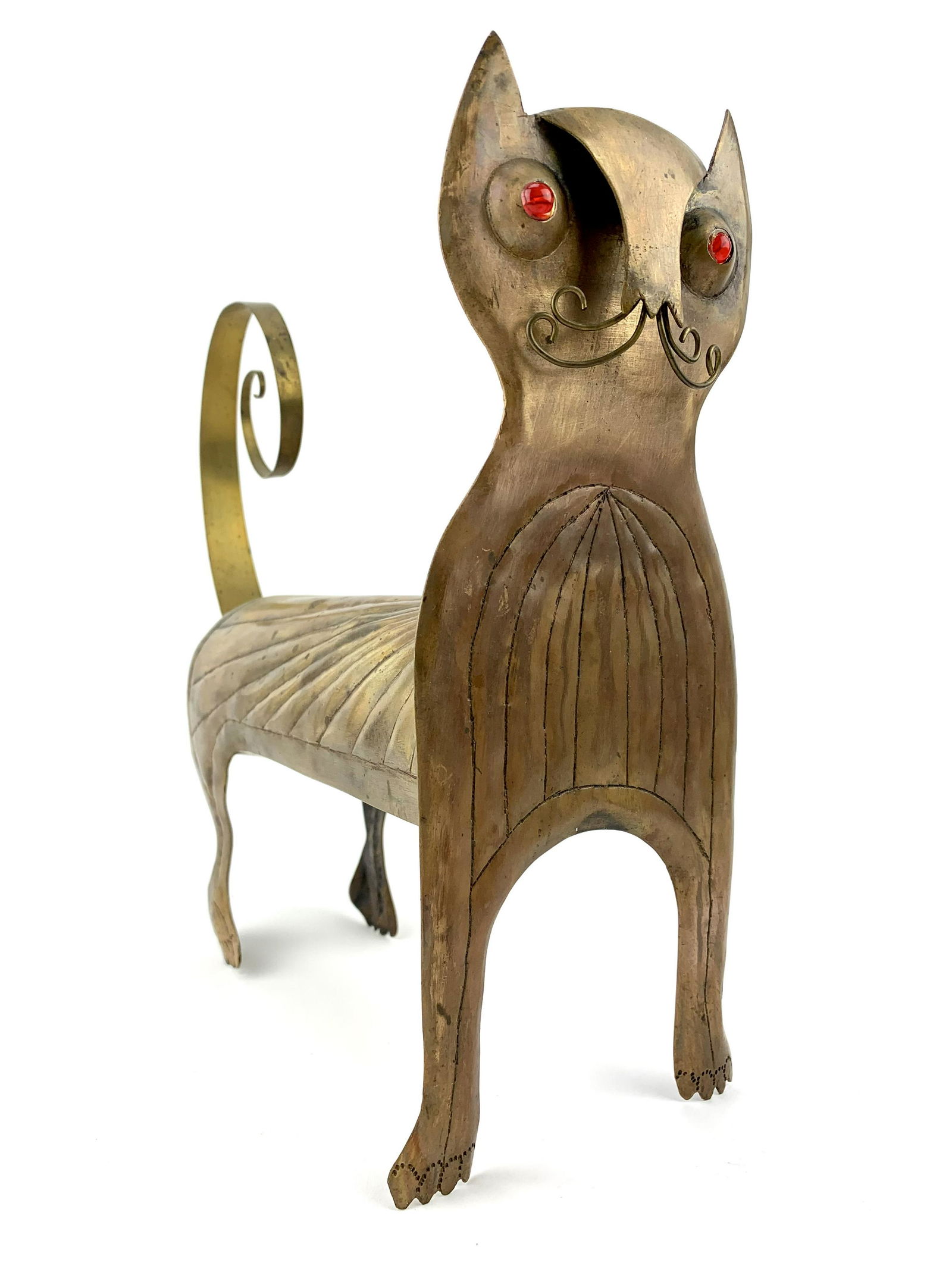 Oswaldo Guayasamin Modern Mid Century Cat Sculpture (1 of 8)