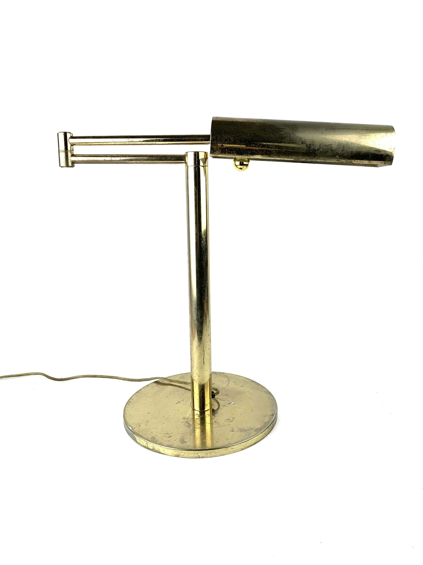 Koch and Lowy Swing Arm Modern Brass Desk Lamp (1 of 10)