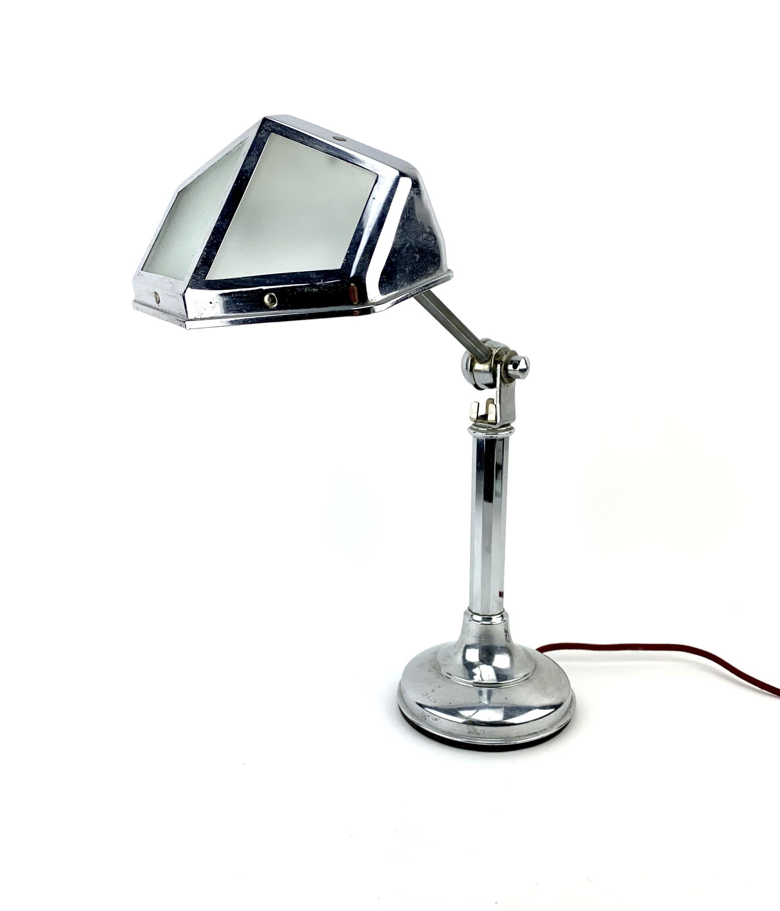 French Art Deco Chrome Pirouette Desk Lamp (1 of 9)
