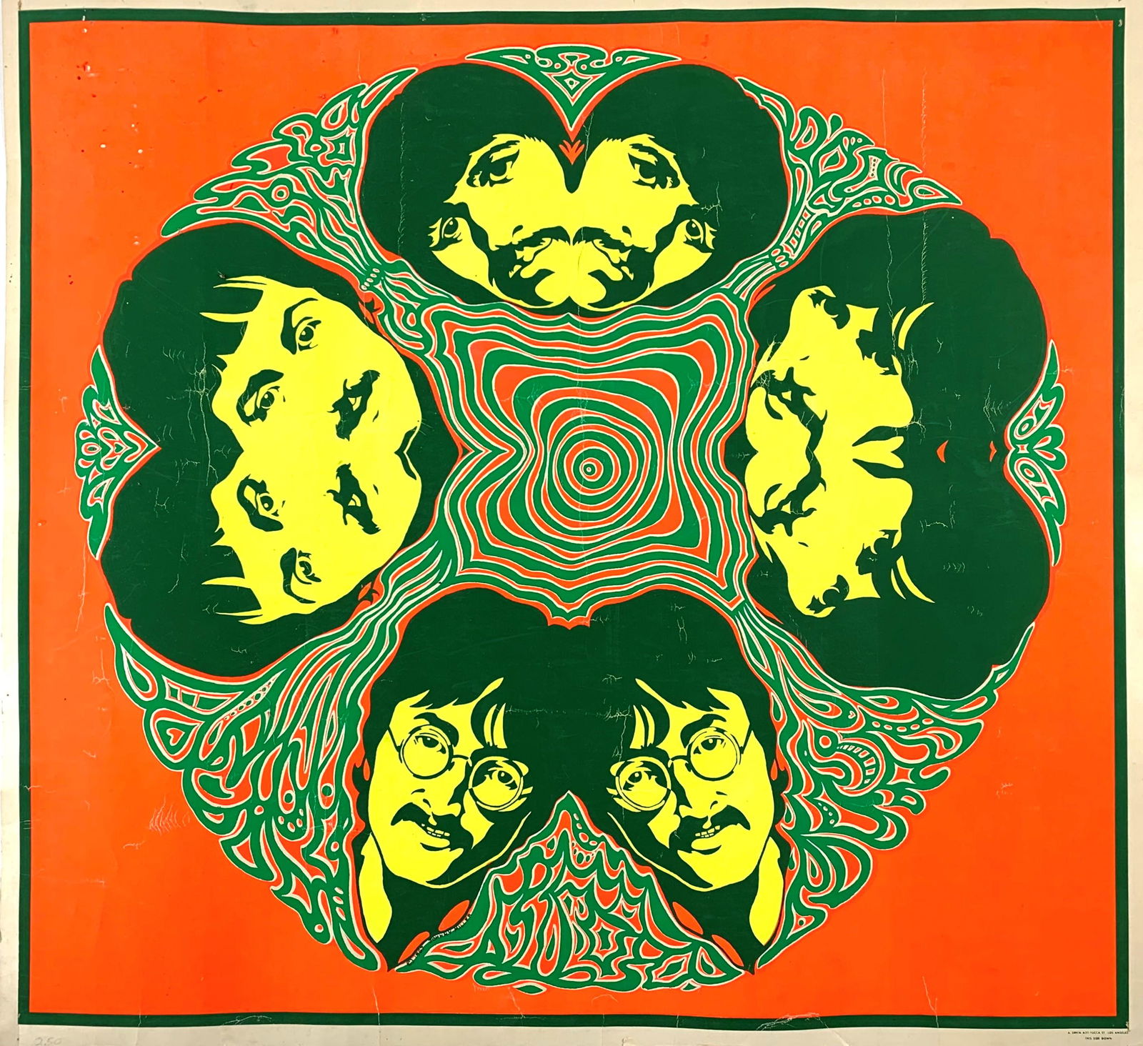 Beatles Vintage Black Light Poster (1 of 8)