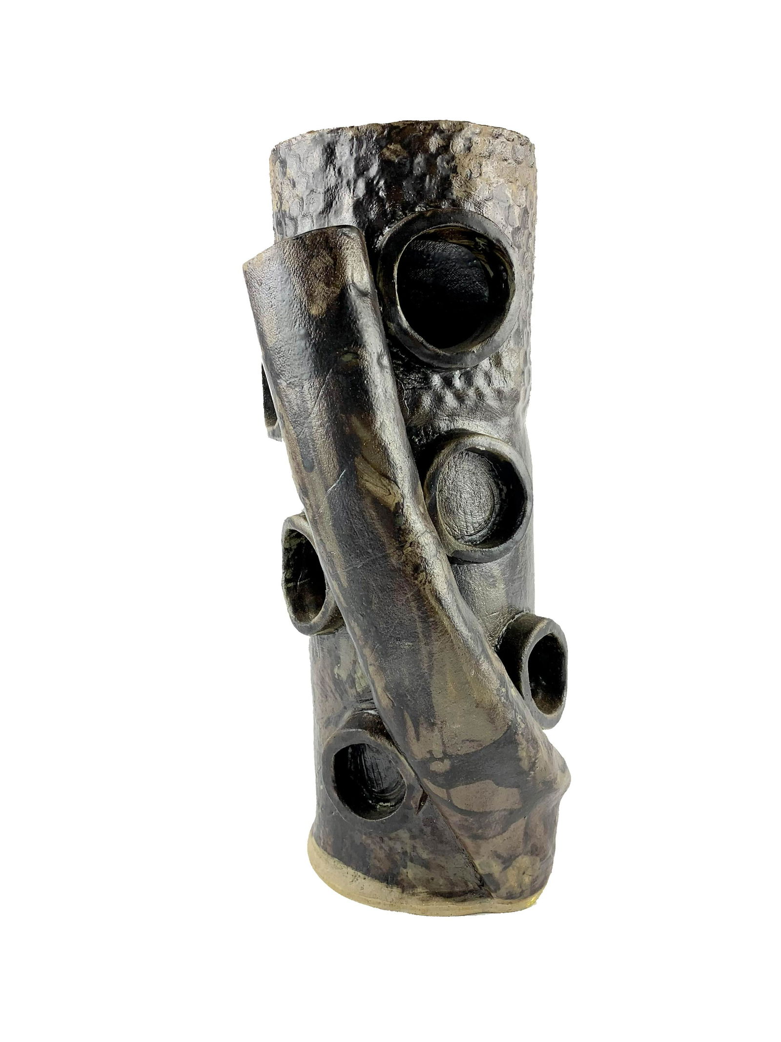 Unusual Large Brutalist Signed Pottery Vase (1 of 8)