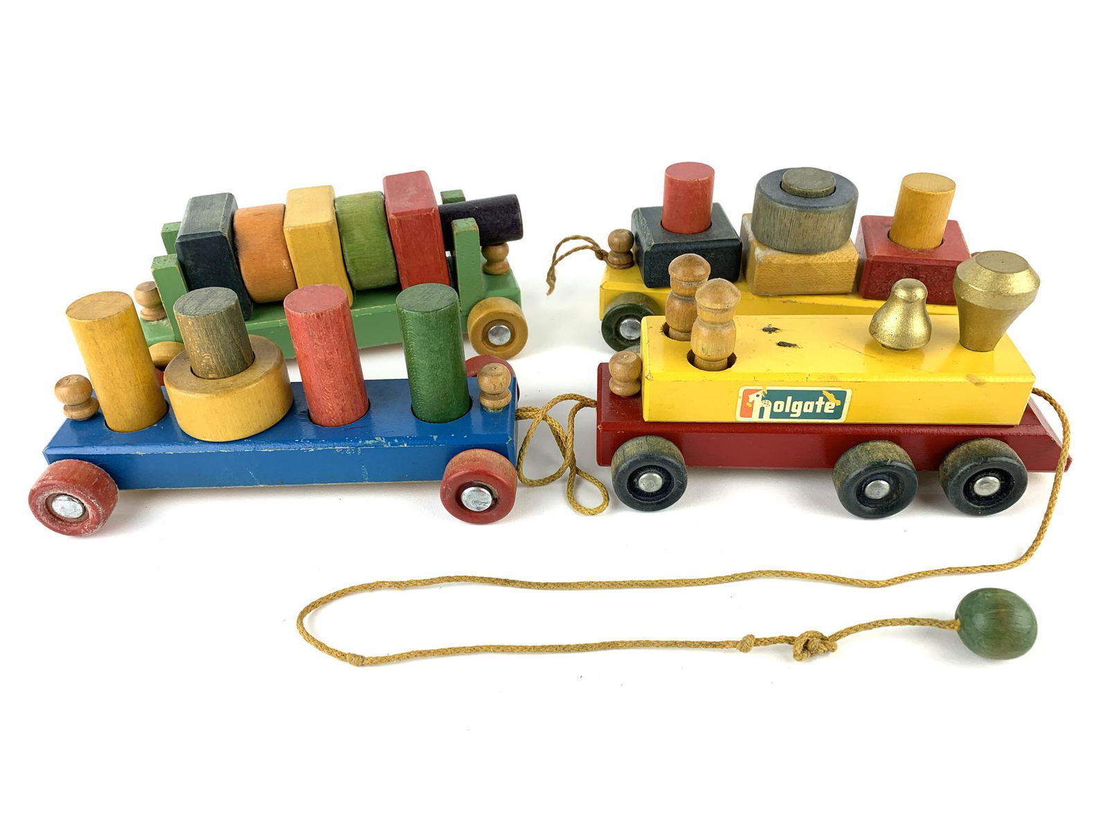 Vintage Holgate Wood Blocks Toy Train Set (1 of 6)