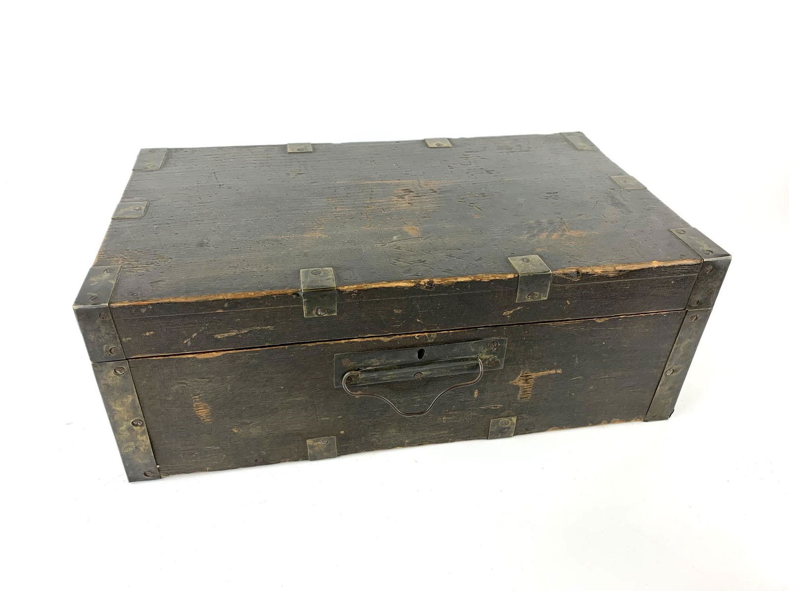 Antique Primitive Wood Box Trunk (1 of 8)