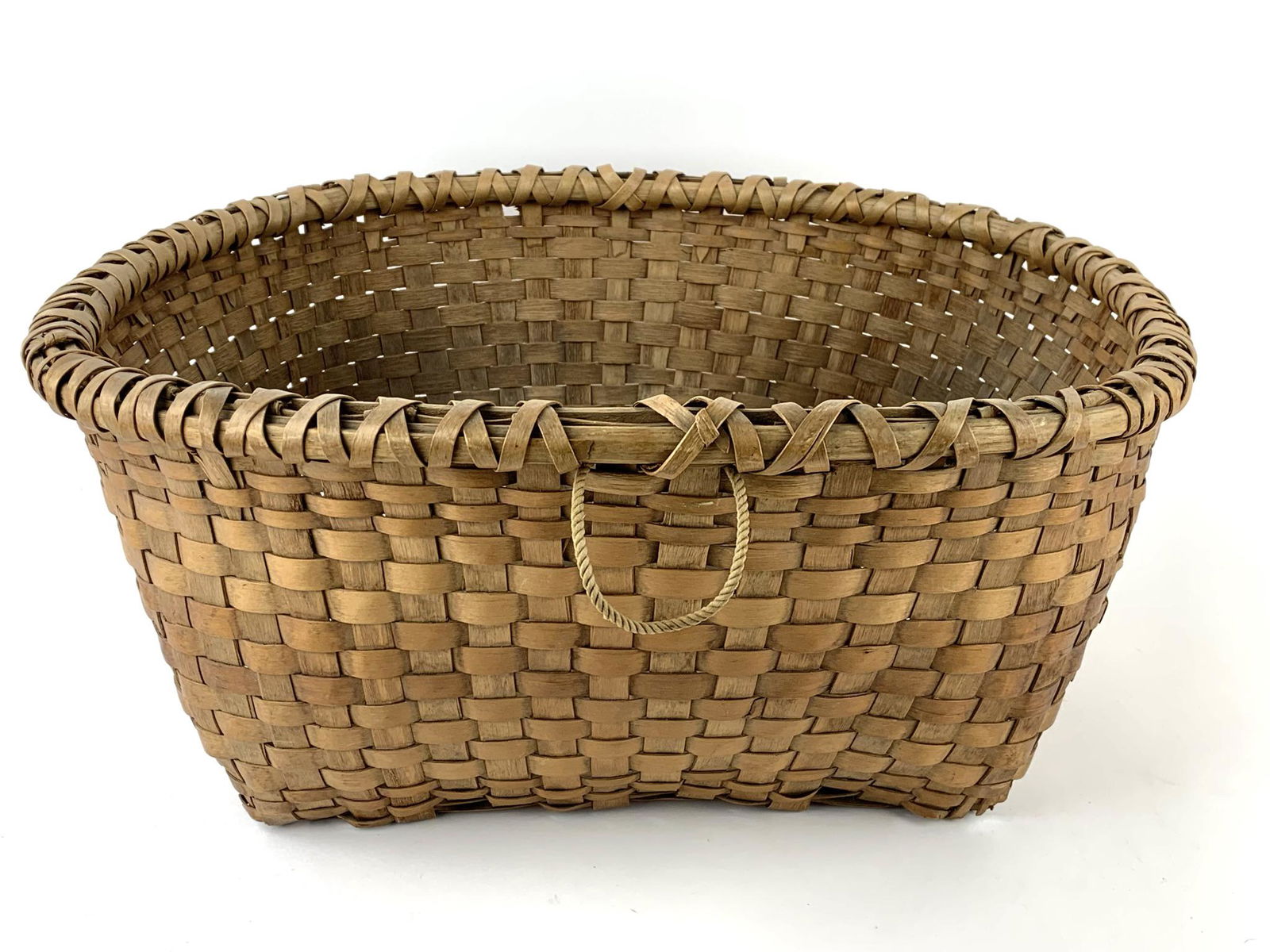 Antique Primitive Woven Bamboo Basket (1 of 6)