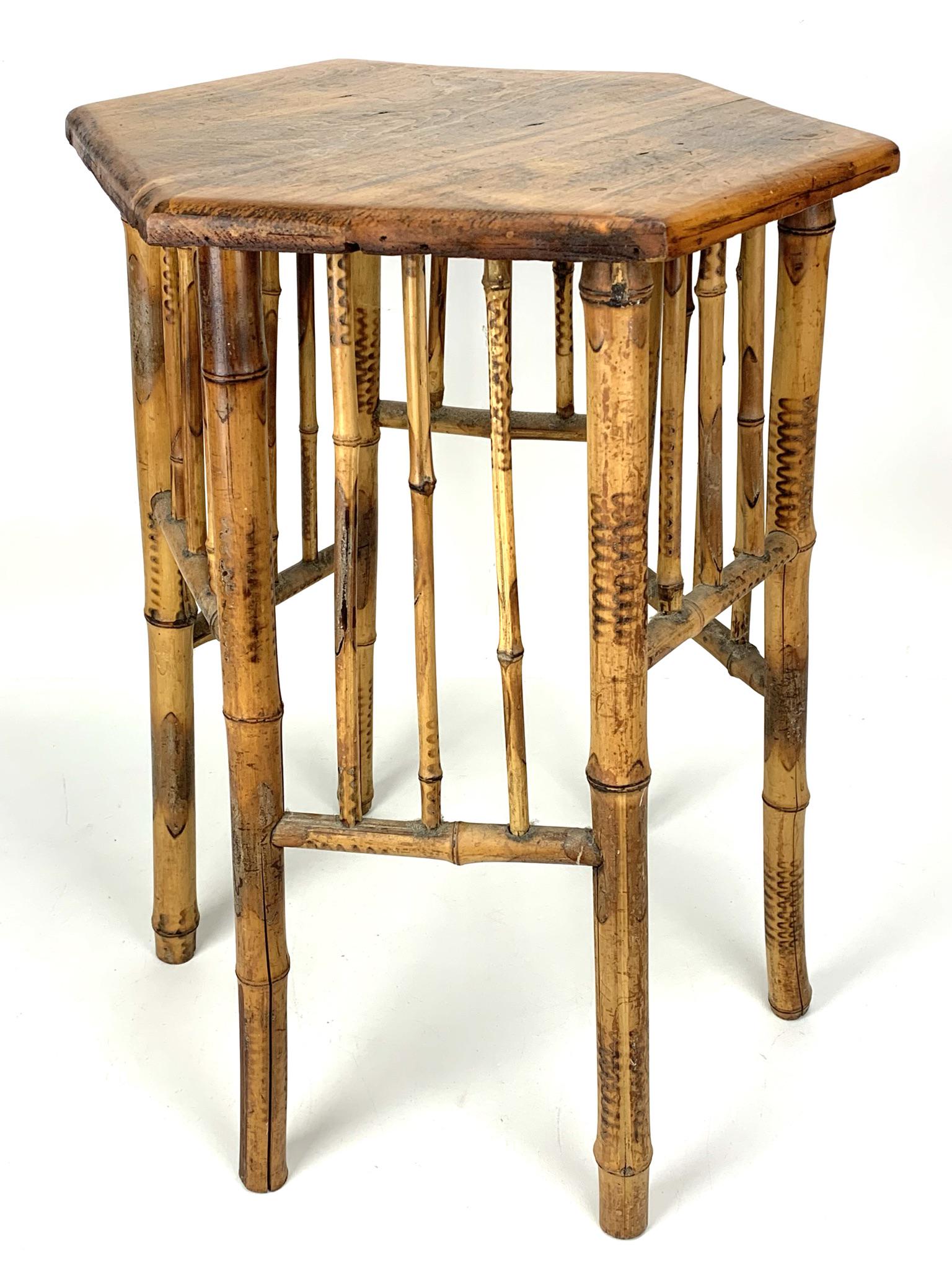 Antique bamboo side table (1 of 7)