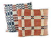 Antique Jacquard Throw Pillows Red White & Blue