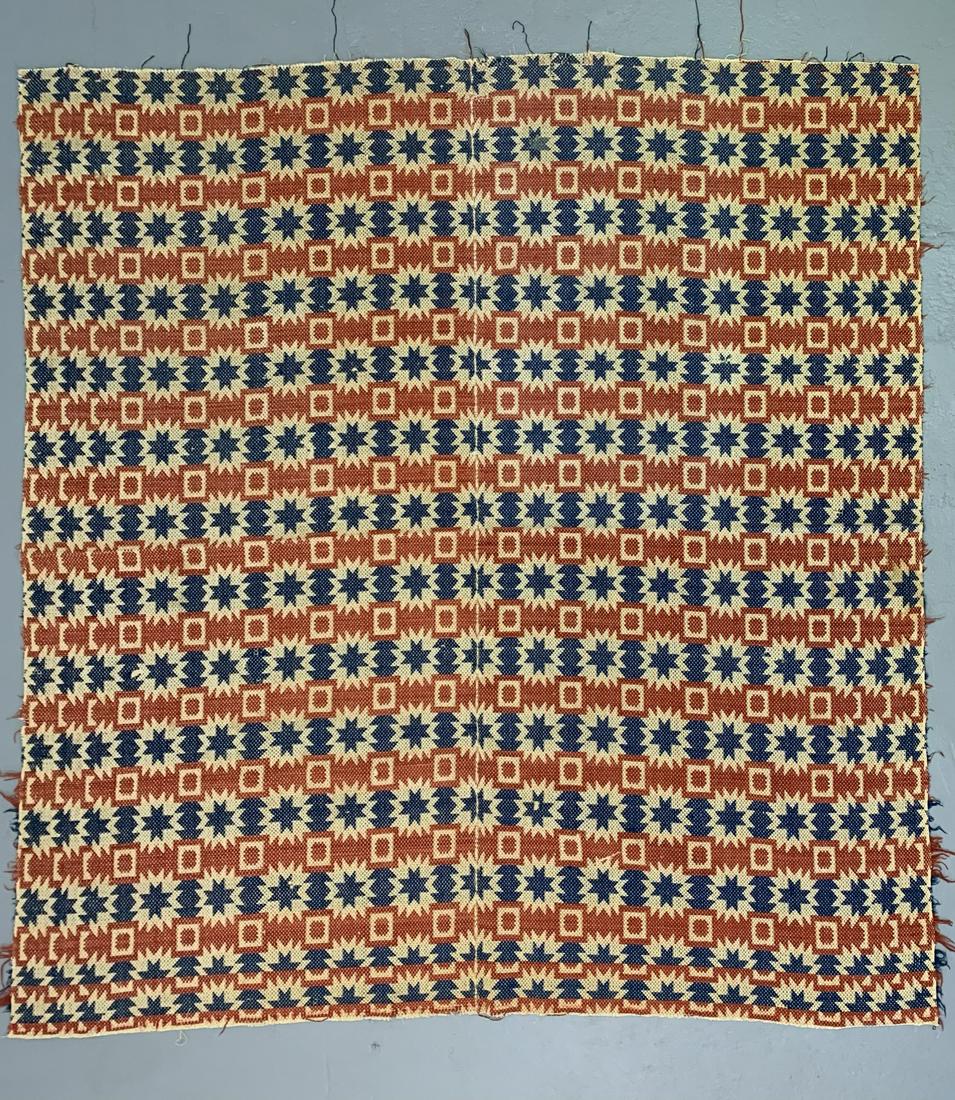 Antique American Fireworks Quilt Coverlet Throw: Unique early American coverlet. Measures 68" x 72".