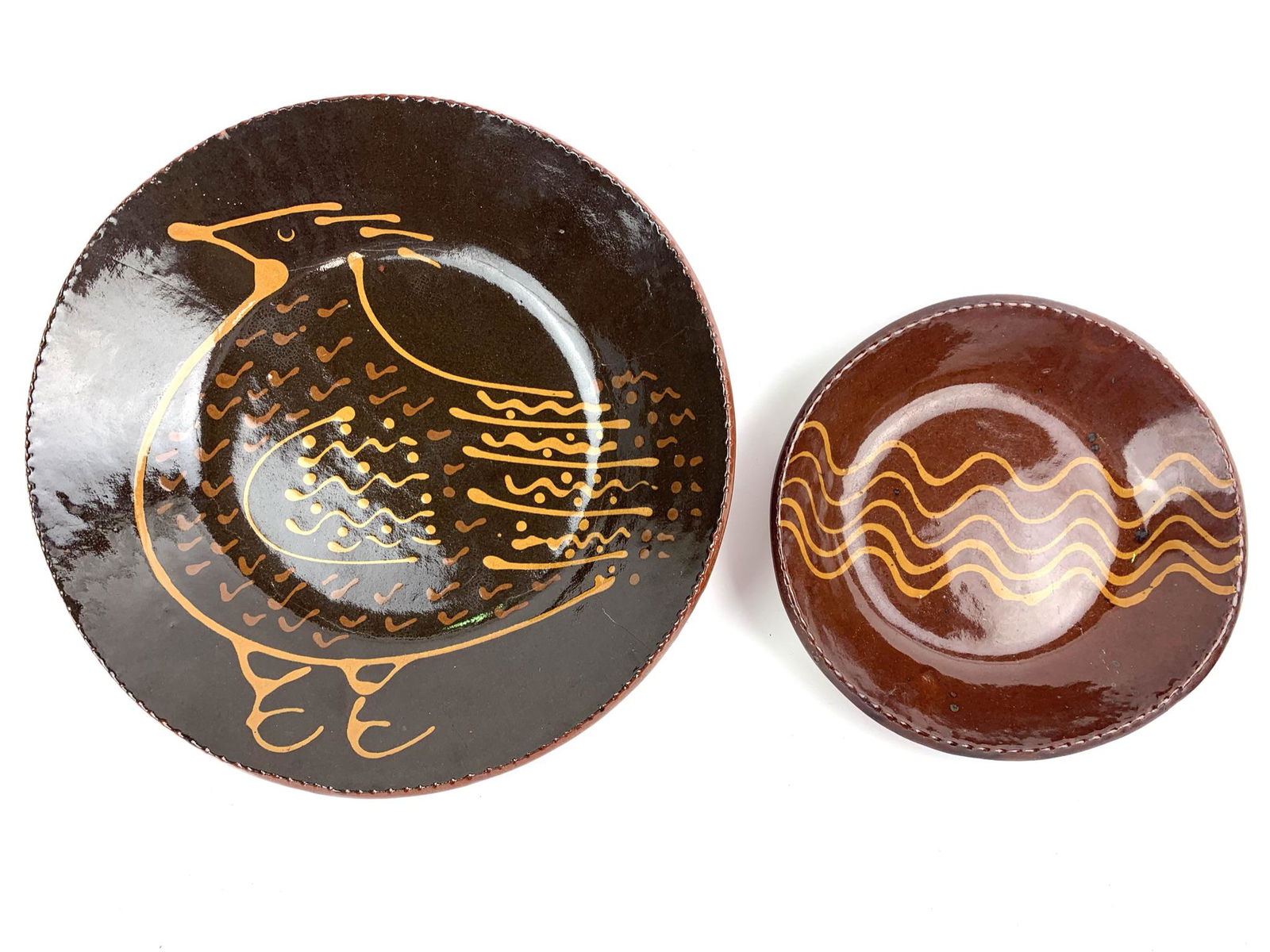 Folk Art Pottery Pennsylvania Redware Signed (1 of 8)