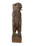 Antique Carved Wood Folk Art Bear Lamp Base