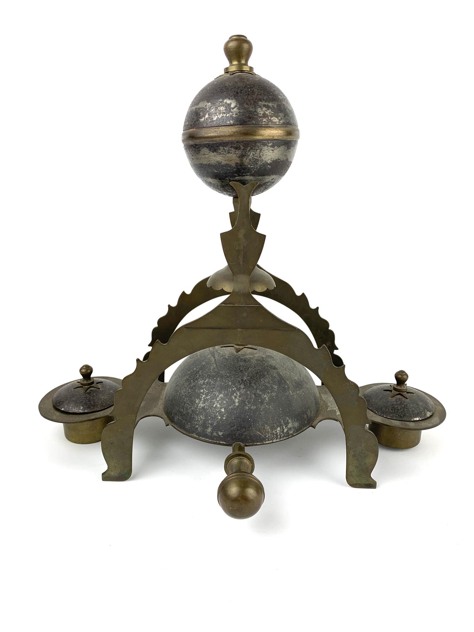 Antique Turkish Metal Inkwell (1 of 5)