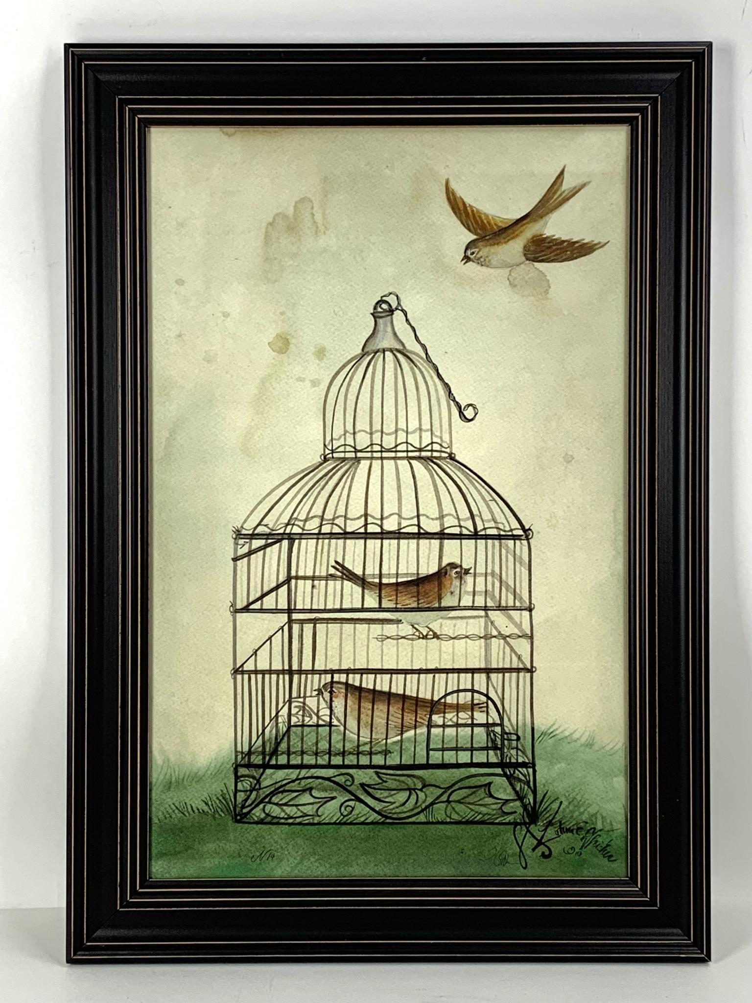 Brown Birds in Cage Wall Art by Spicher & Company (1 of 6)