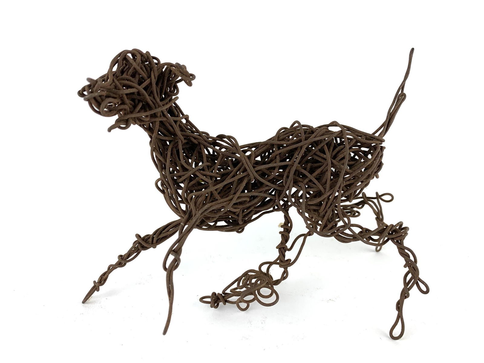 Folk Art Wire Dog Sculpture (1 of 7)