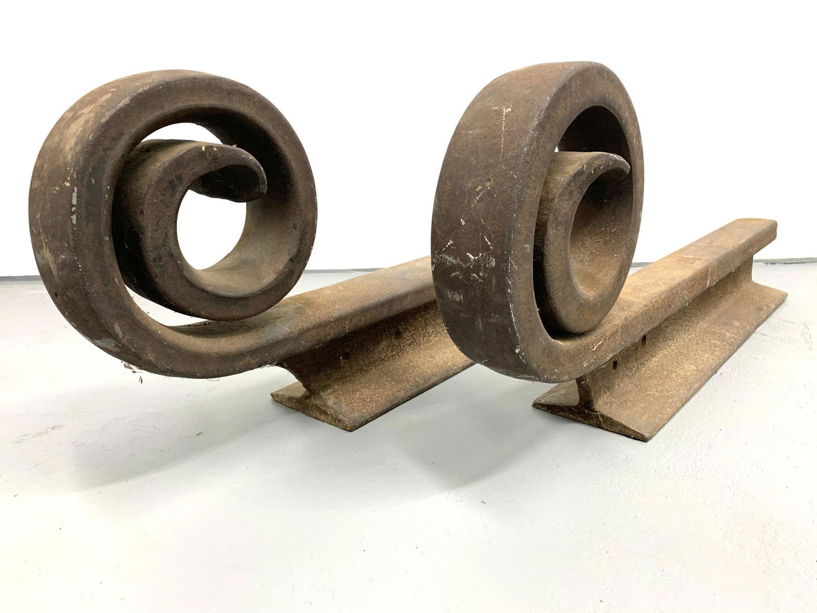 Antique Railroad Track Andirons (1 of 7)