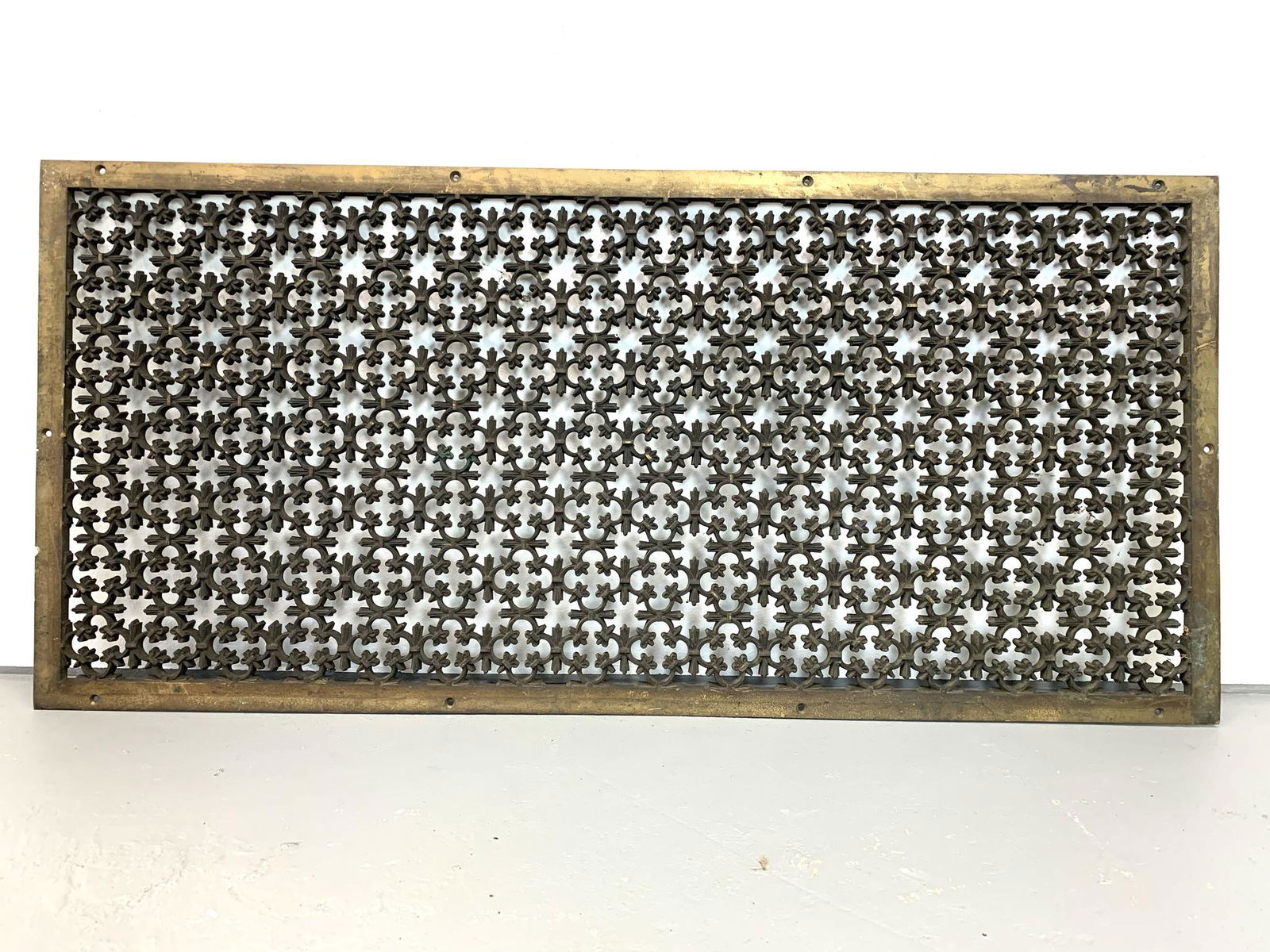 Antique Heavy Bronze Grate Vent Cover Register (1 of 7)