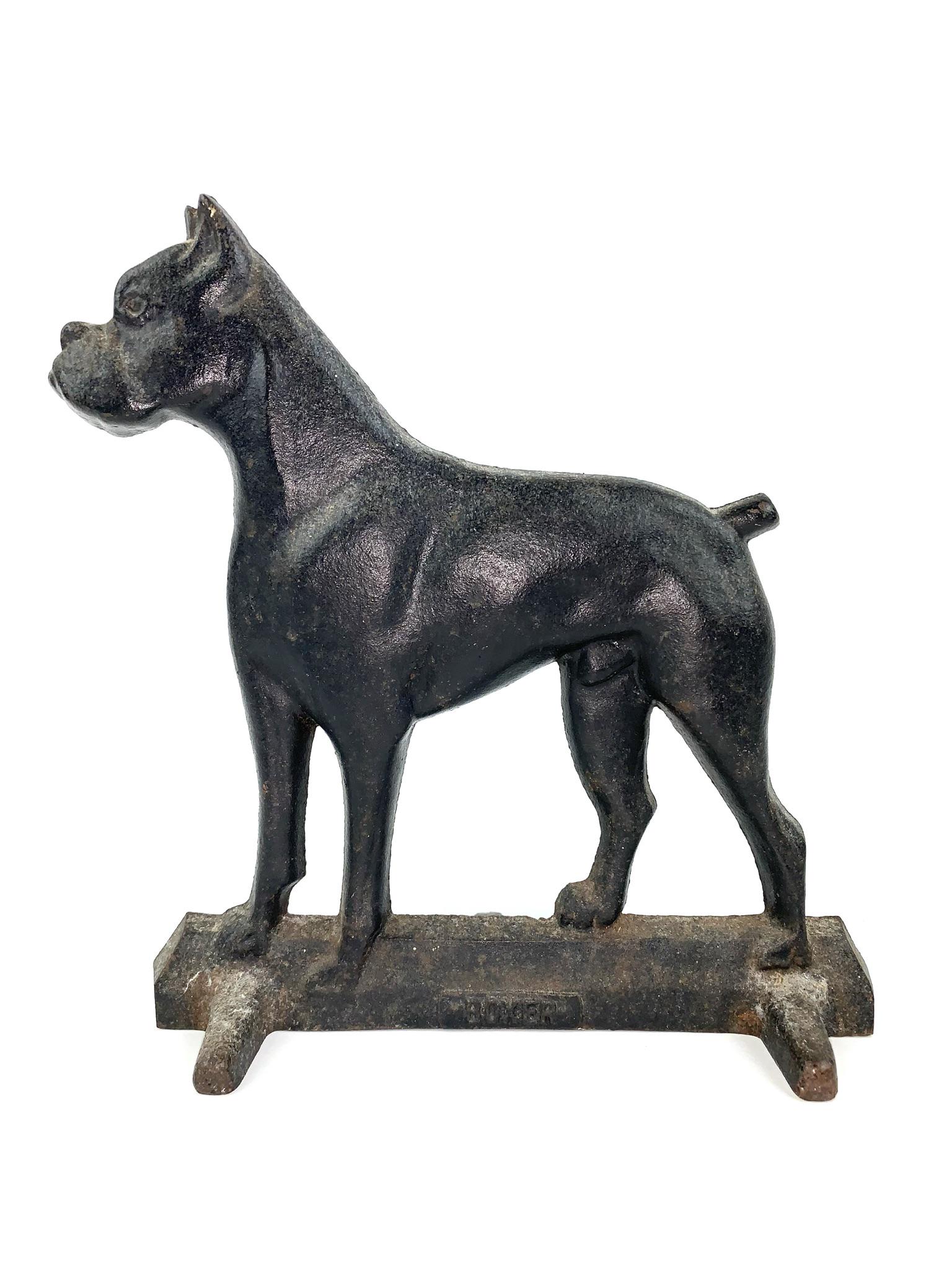 Virginia Metalcrafters Iron  Boxer Dog Doorstop (1 of 6)