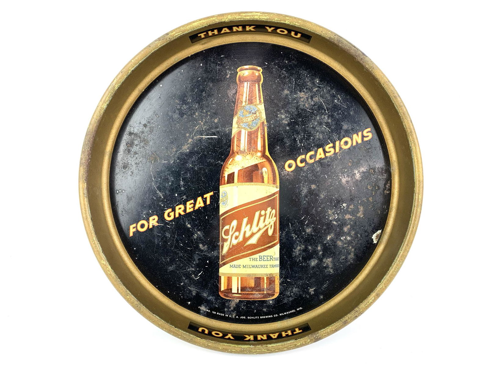 Vintage Schlitz Beer Metal Advertising Tray (1 of 5)