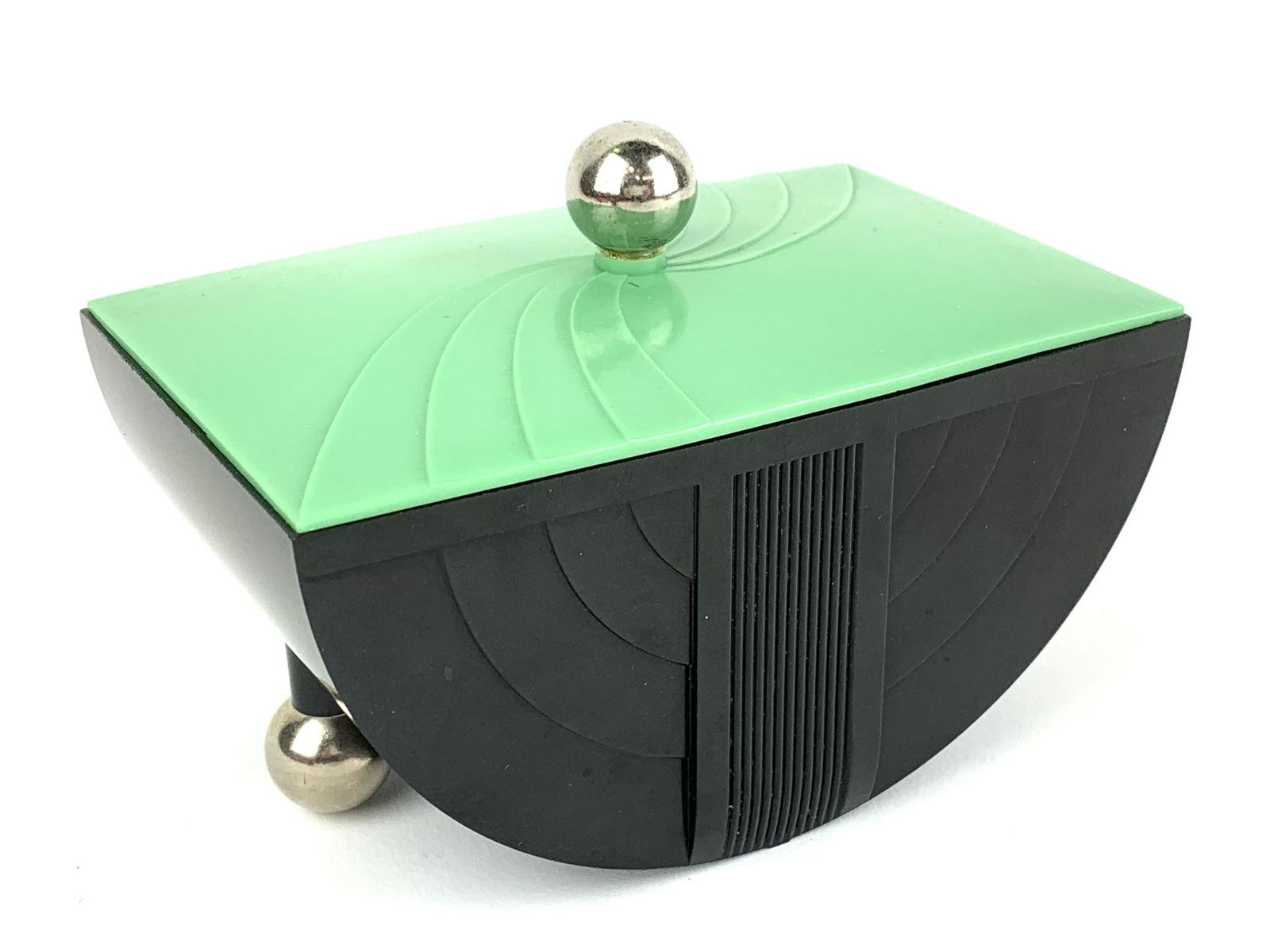 Art Deco Bakelite Chrome Ball Foot GE Box (1 of 5)