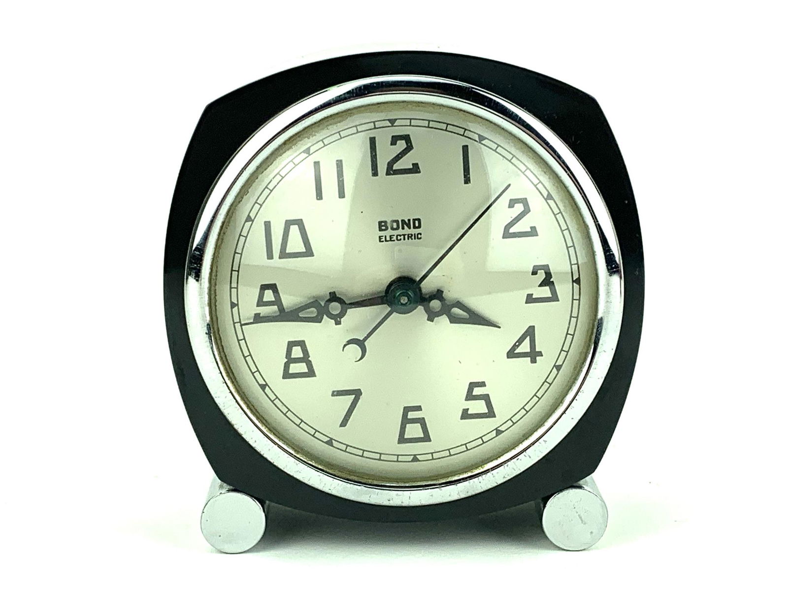 Bond Electric Art Deco Black & Chrome Clock (1 of 5)