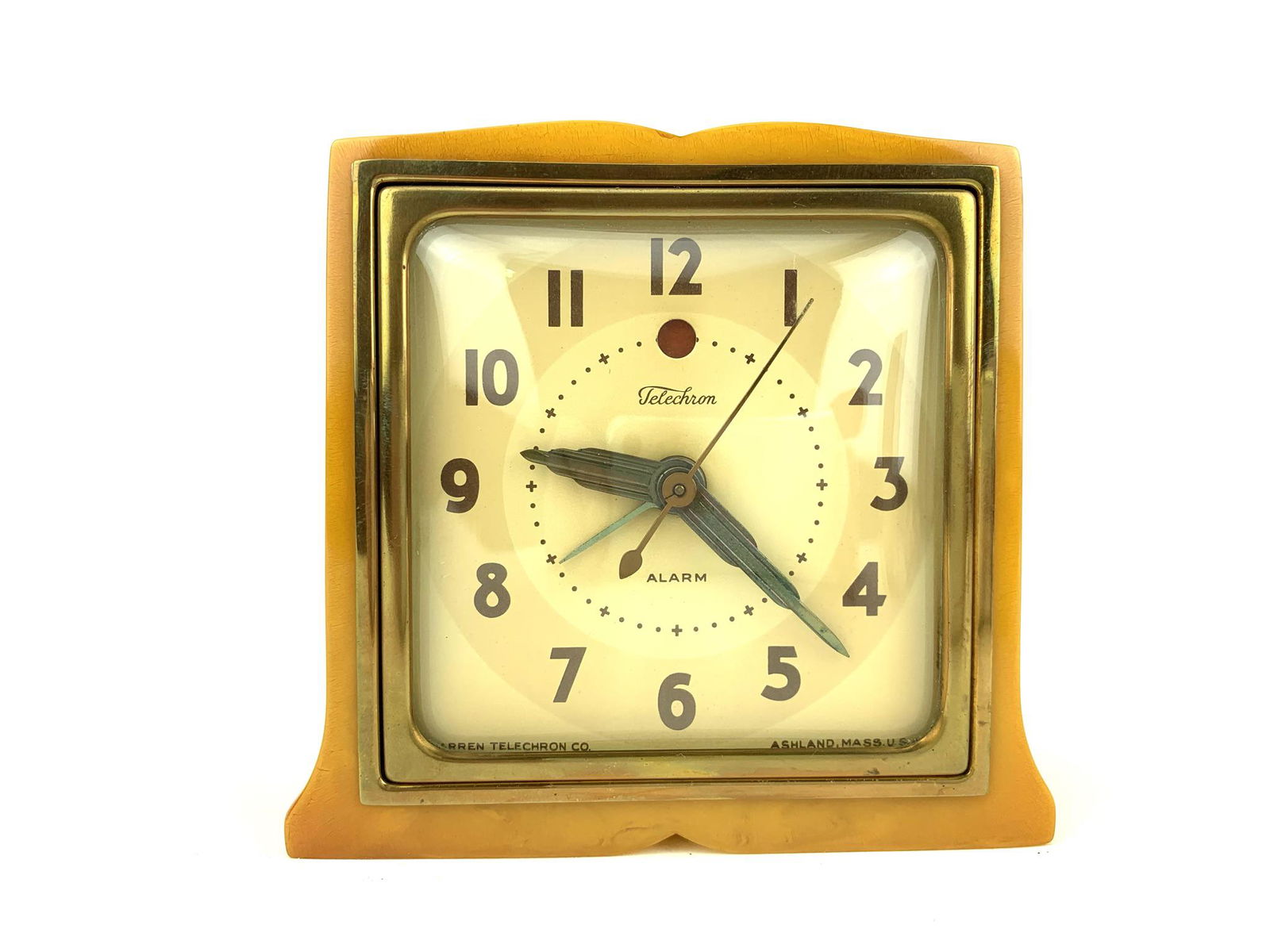 Telechron Art Deco Butterscotch Bakelite Clock (1 of 6)