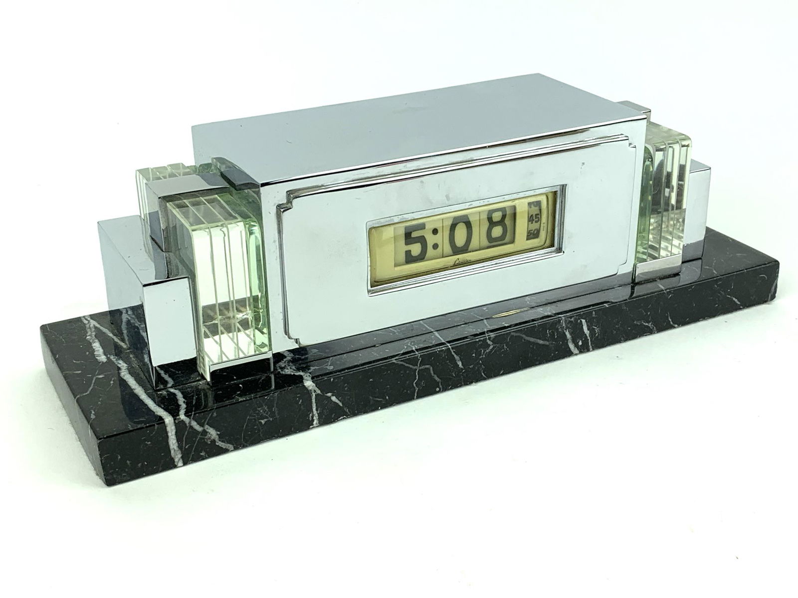 Art Deco Kem Weber for Lawson Digital Chrome Mantle Clock (1 of 10)