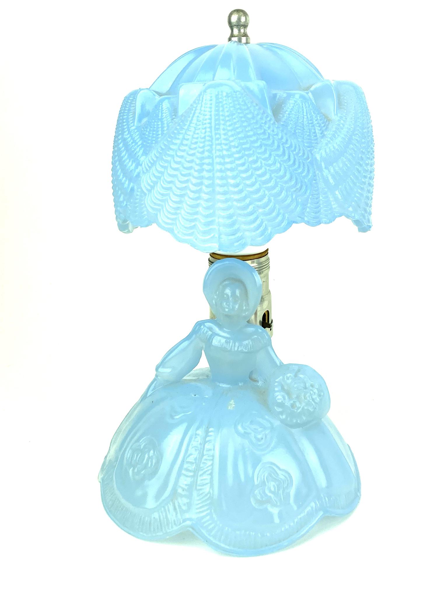 Blue Glass Southern Bell Night Stand Lamps (1 of 8)