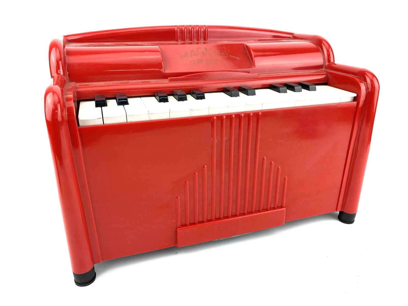 Art Deco Rare Red Bakelite Magnus Child's Organ (1 of 7)