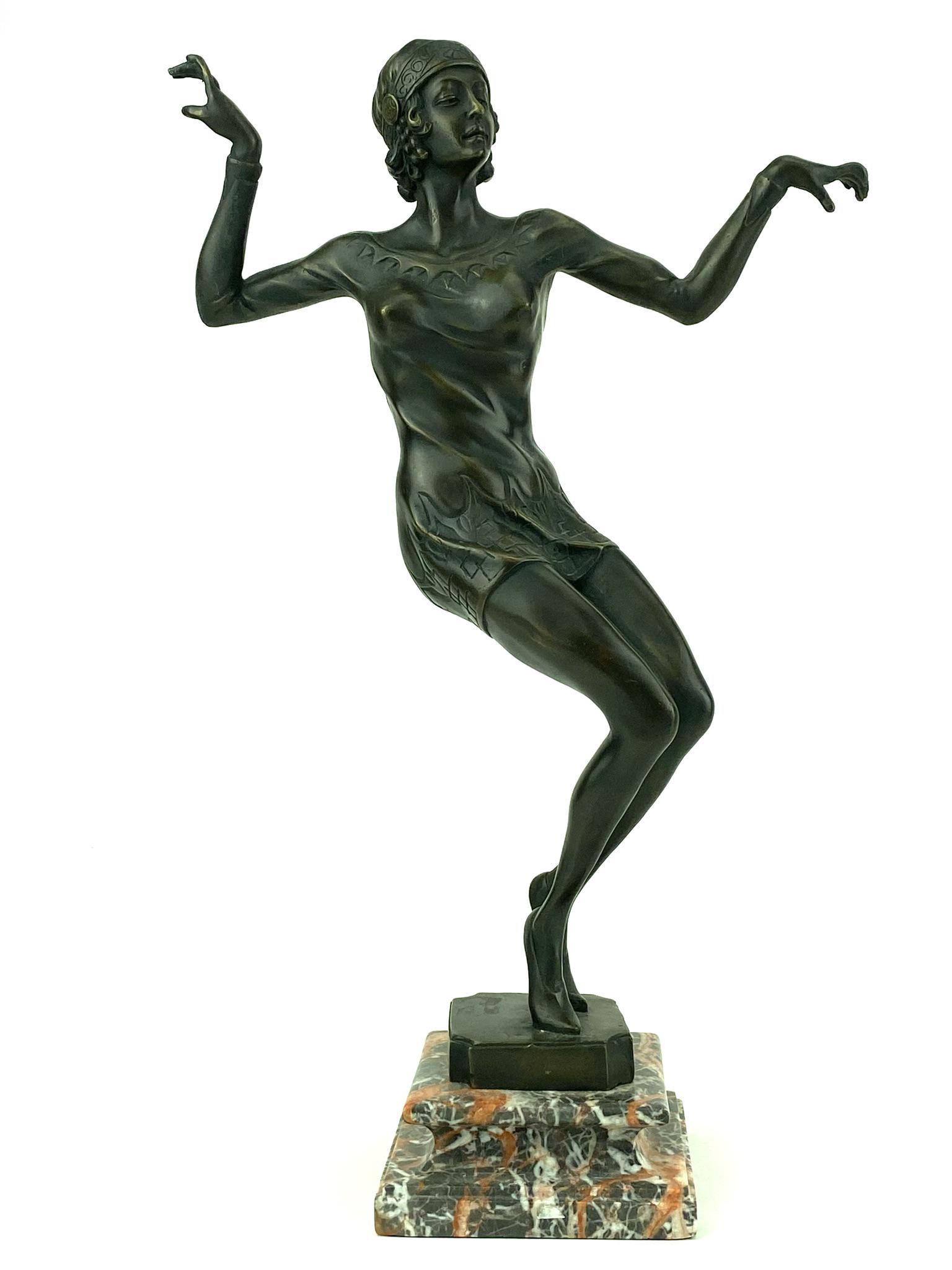 Flapper Girl Dancer after D.H. Chiparus Bronze Sculpture (1 of 9)