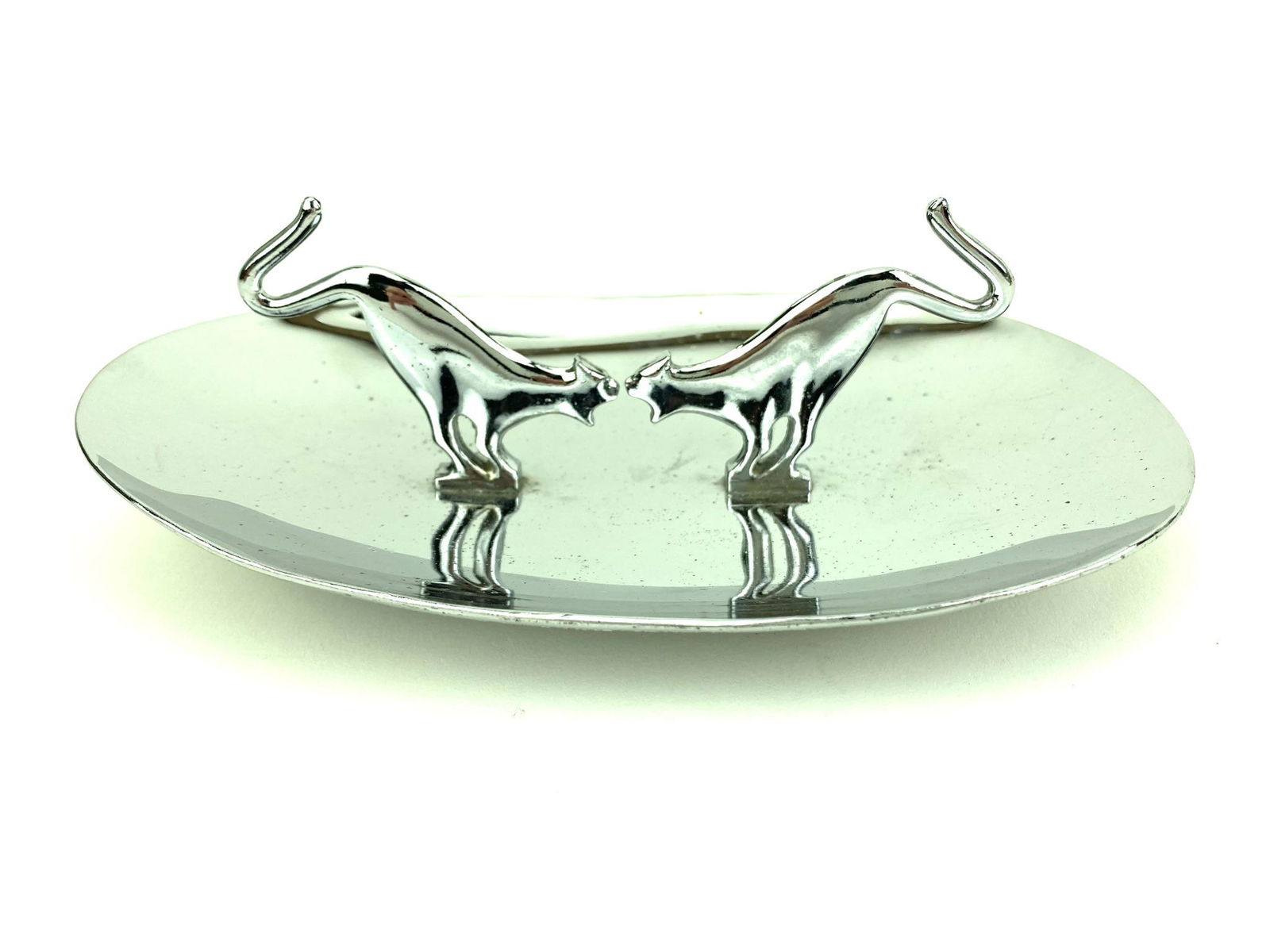 Art Deco Chrome Plated Cat Ashtray (1 of 8)