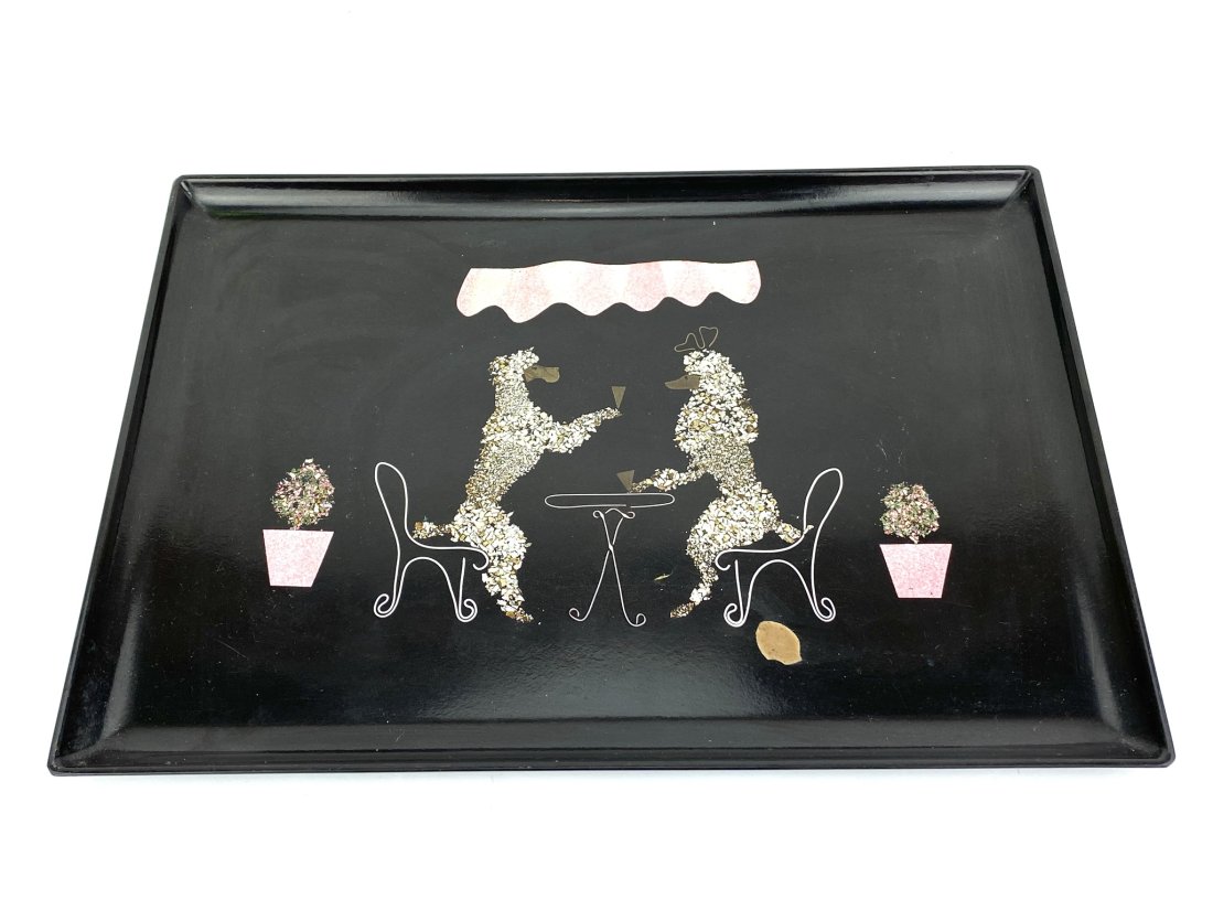 Vintage Mid Century Couroc Poodle Tray (1 of 4)