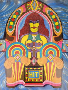 Richard Lindner Hit Psychedelic Poster: Vintage Richard Lindner "Hit" Poster circa 1970s. Measures 21 1/2 "x 27 1/2"