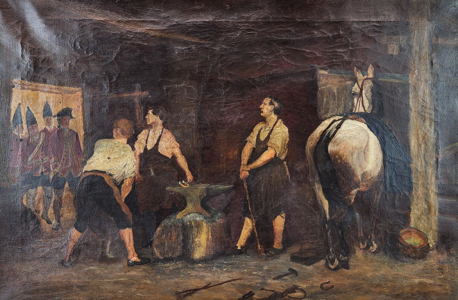 After John Seymour Lucas 'Rebel Hunting' Oil Painting (1 of 11)
