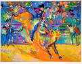 Leroy Neiman Large Bull Rider Signed Serigraph