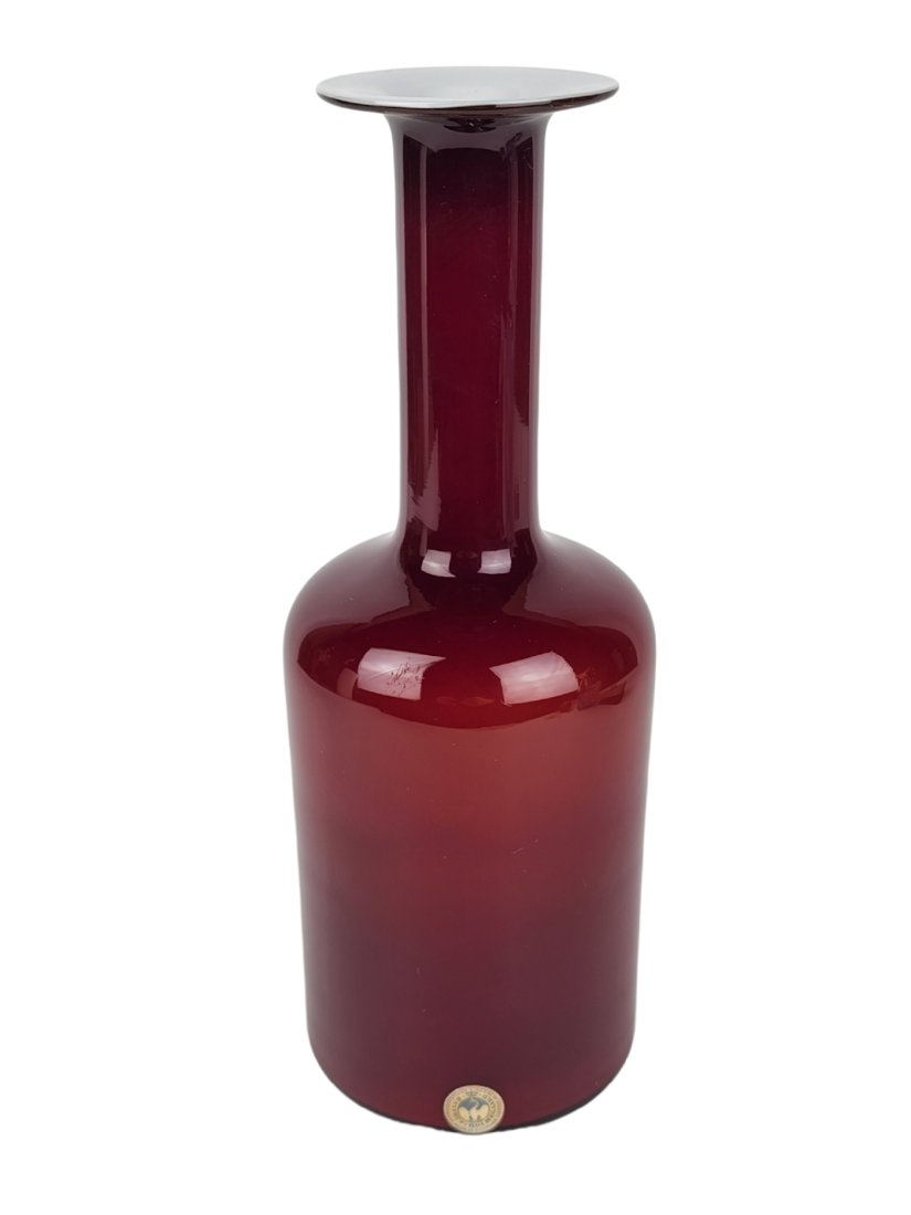 Vintage Holmegaard Oxblood Case Glass Vase (1 of 9)