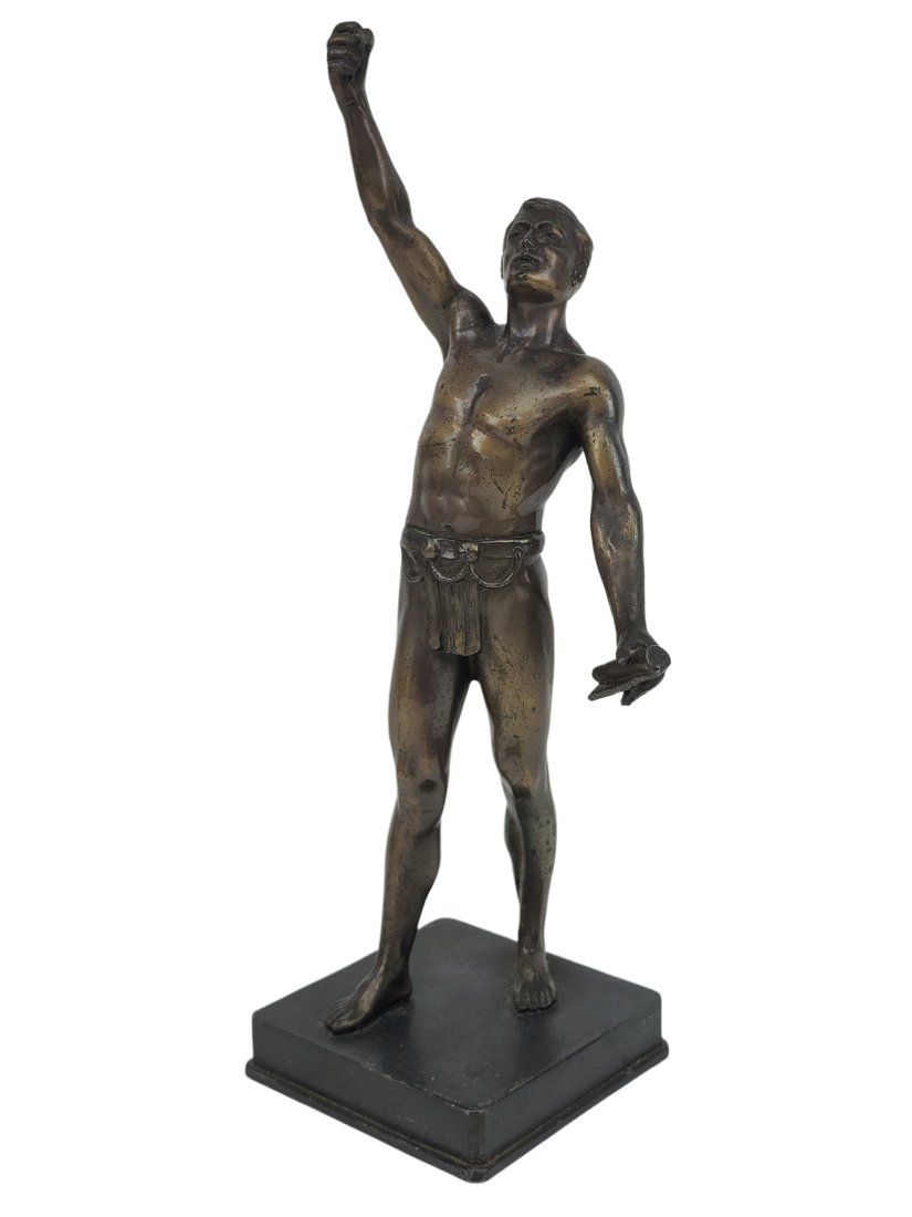 Art Deco Silverplate Metal Trophy Man Sculpture (1 of 7)