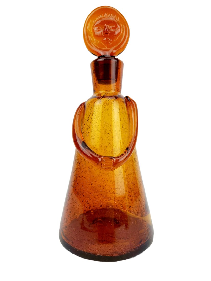 Eric Hoglund for Kosta Boda Orange Art Glass Decanter (1 of 7)
